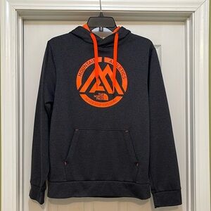 The North Face - men’s mountain athletics gray hoodie - never stops exploring -S